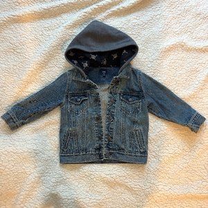 babyGap Denim Coat Hooded Skull & Crossbones Size 4T